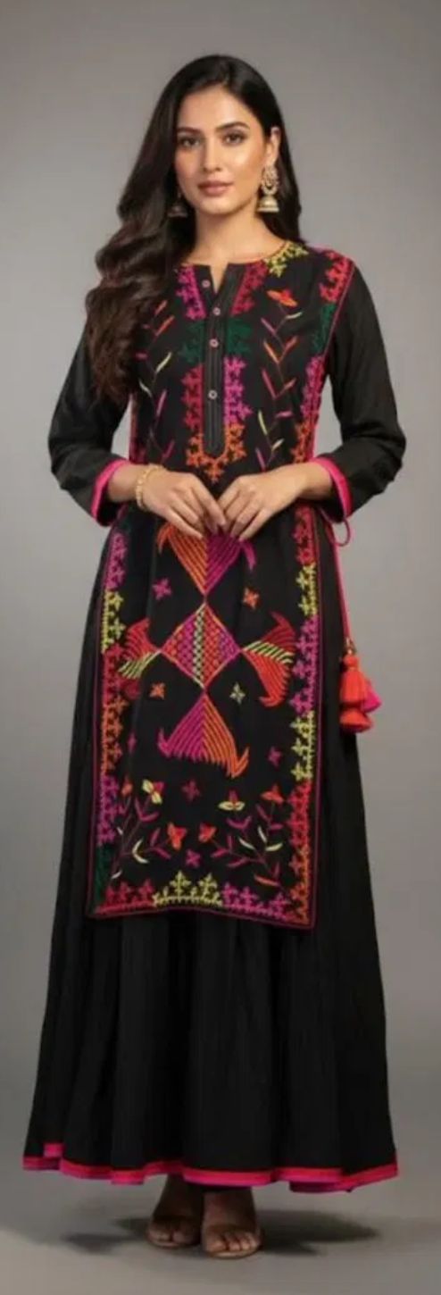 Midnight Bloom Kurta